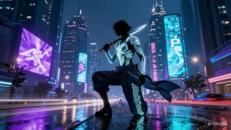 Neon Sentinel Tokyo Rains