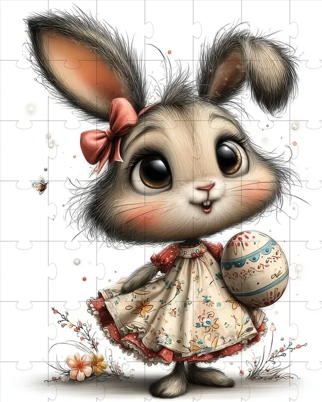 Cute Easter Bunny Watercolors