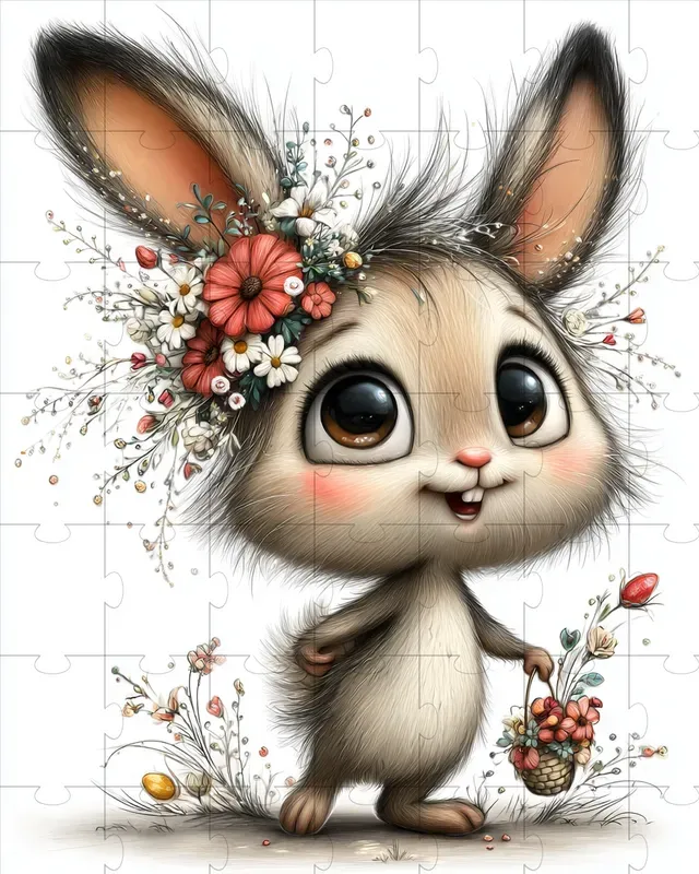 Cute Easter Bunny Watercolors