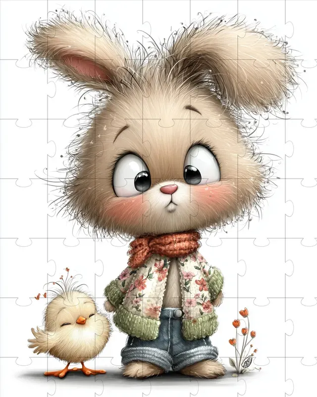 Cute Easter Bunny Watercolors