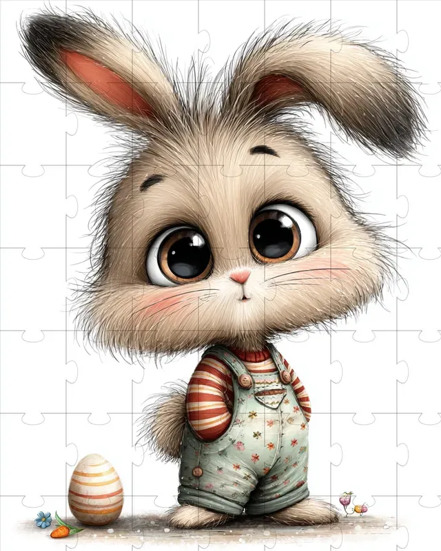 Cute Easter Bunny Watercolors