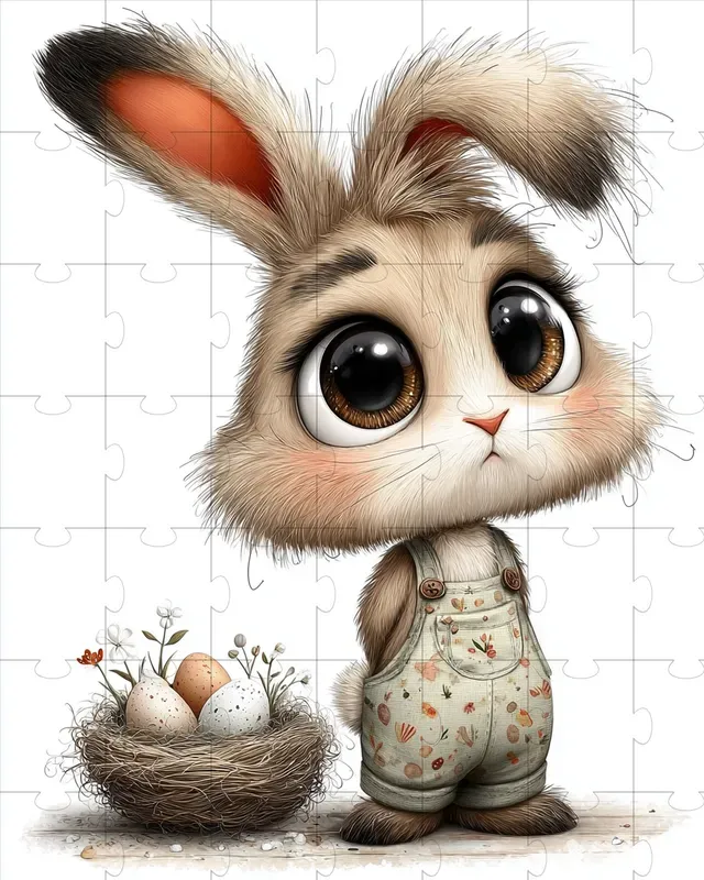 Cute Easter Bunny Watercolors
