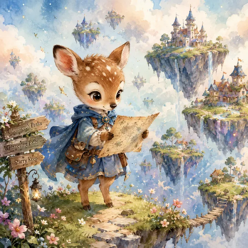 Dreamy Watercolor Animal Adventures