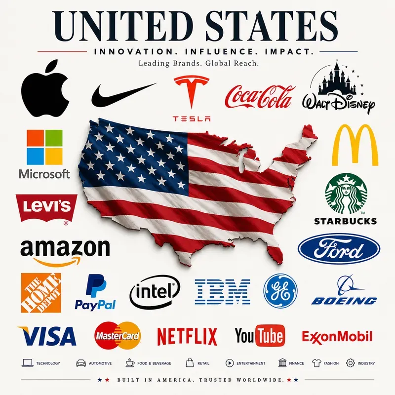 Global Country Brand Collage Posters