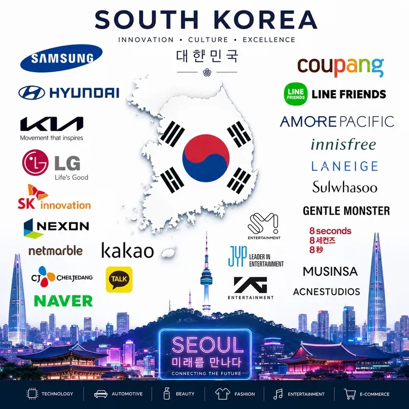 Global Country Brand Collage Posters
