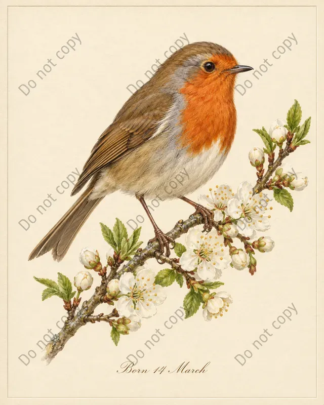 Birth Month Bird Art Prints