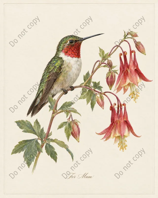 Birth Month Bird Art Prints