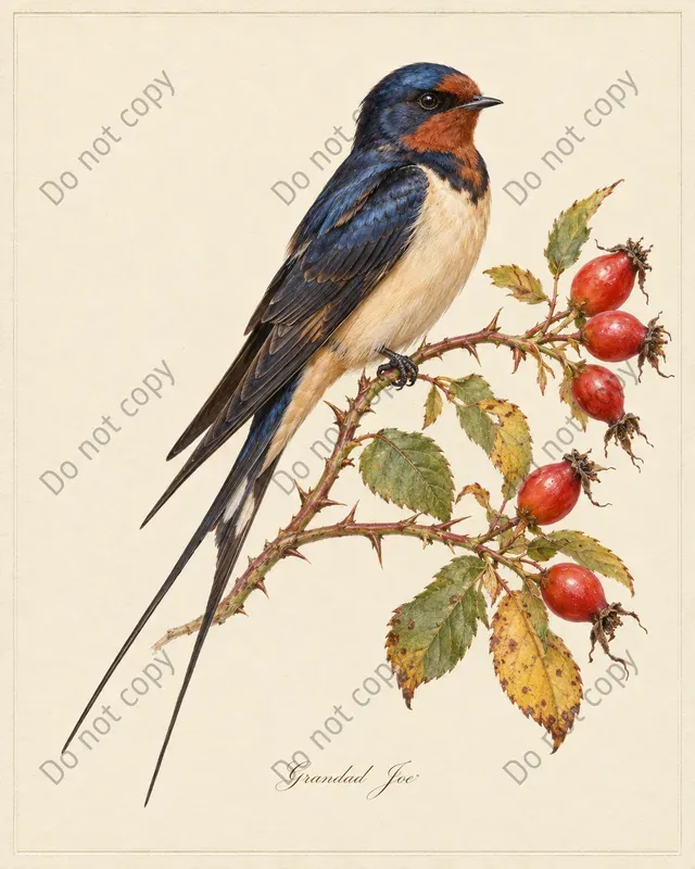 Birth Month Bird Art Prints