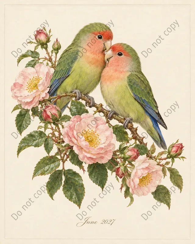Birth Month Bird Art Prints