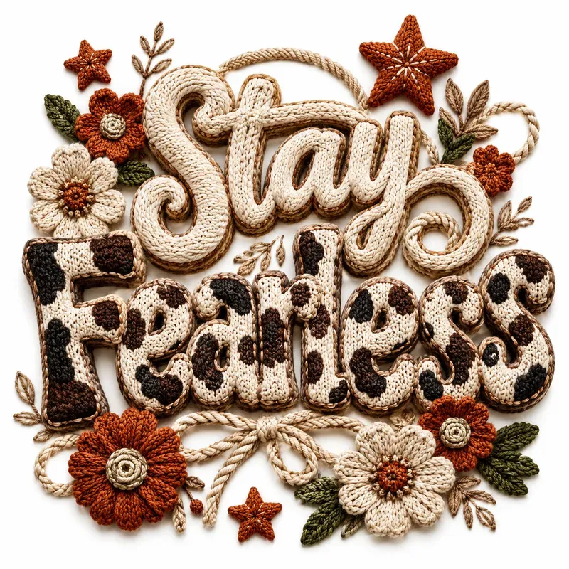 Cozy Knitted Texts