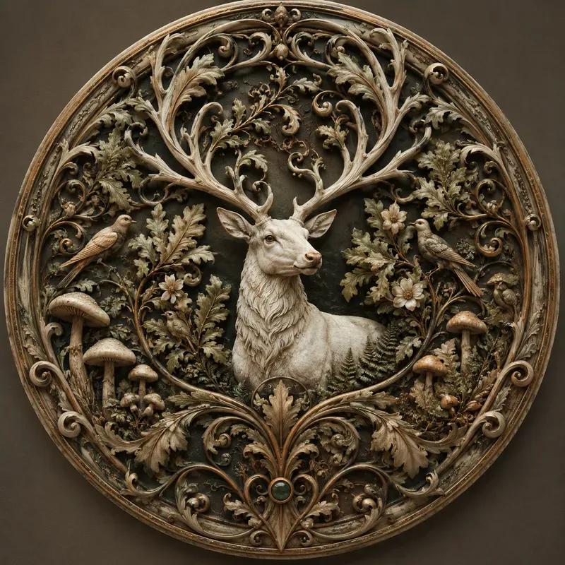 Antique Fantasy Relief Medallions
