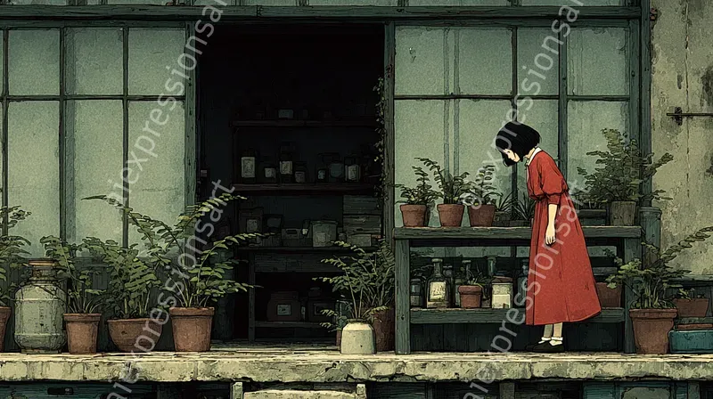 Vintage Melancholic Anime Illustrations