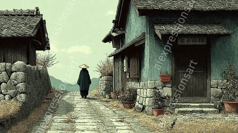 Vintage Melancholic Anime Illustrations