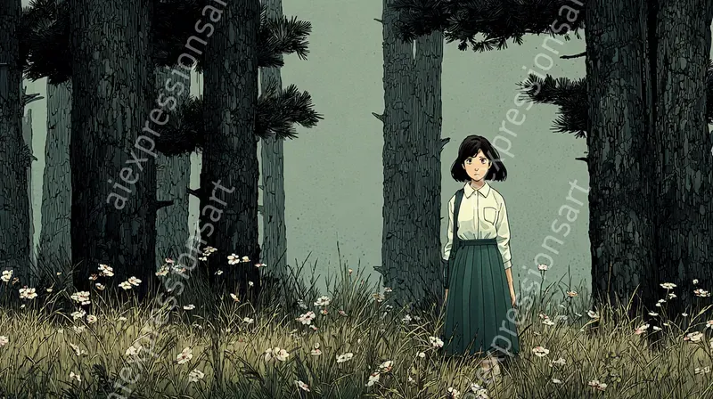 Vintage Melancholic Anime Illustrations