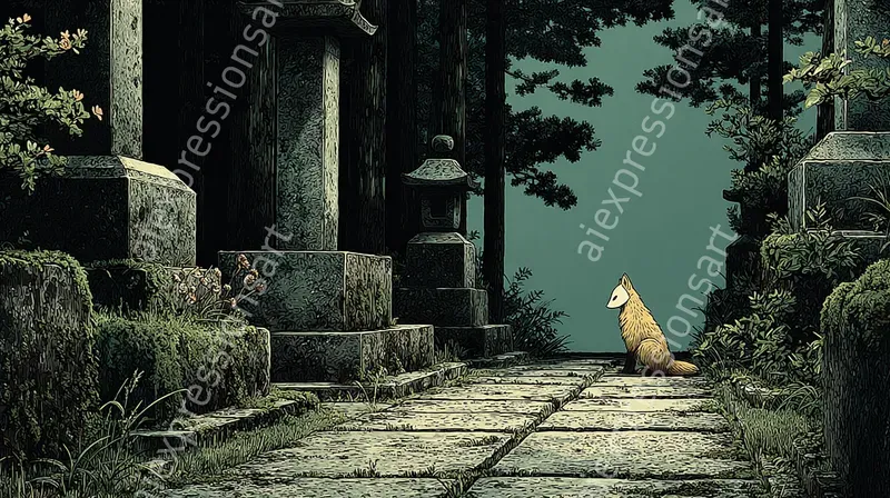 Vintage Melancholic Anime Illustrations