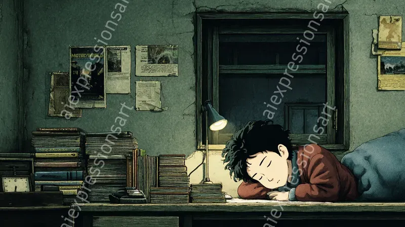 Vintage Melancholic Anime Illustrations
