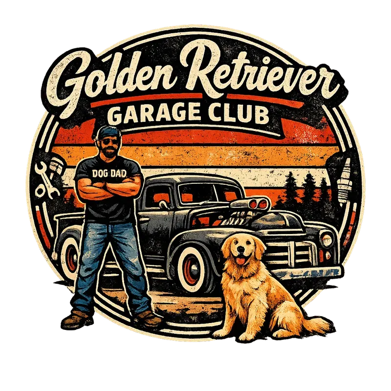 Retro Vintage Dog Dad Garage Clubs