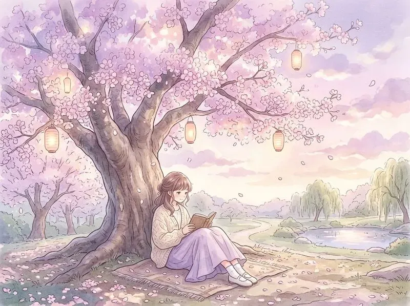 Pastel Watercolor Anime Dream Scenes