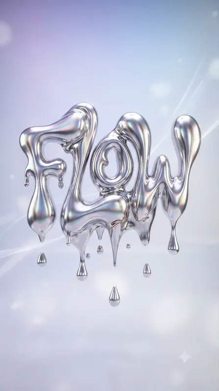 Liquidy Typography Phone Posters