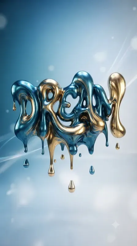 Liquidy Typography Phone Posters