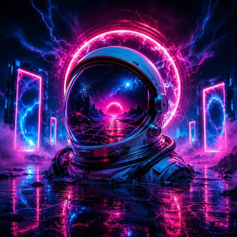 Synthwave Neon Retro Render Packs 3D