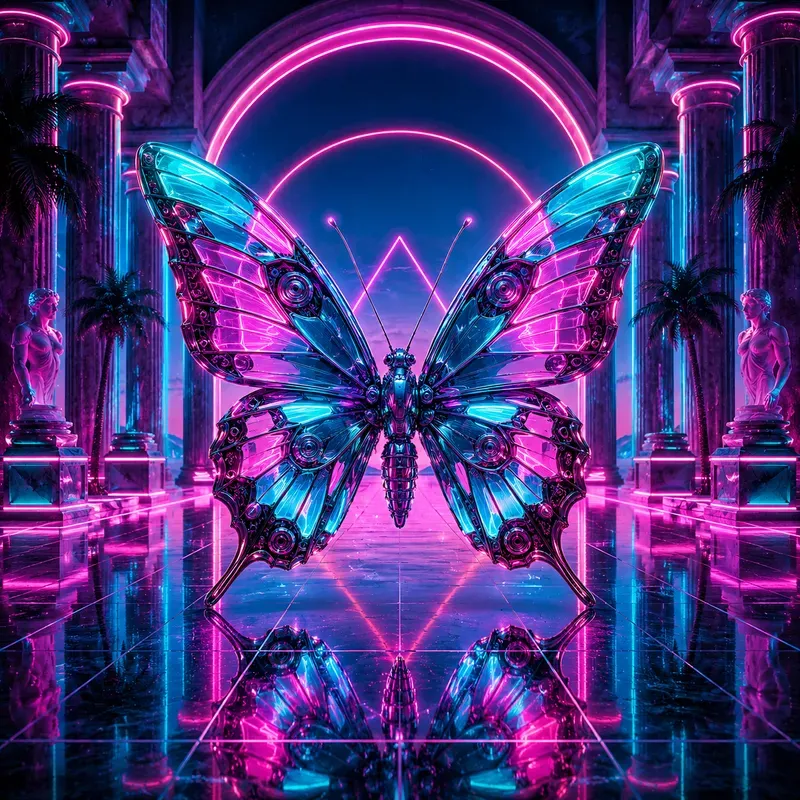 Synthwave Neon Retro Render Packs 3D