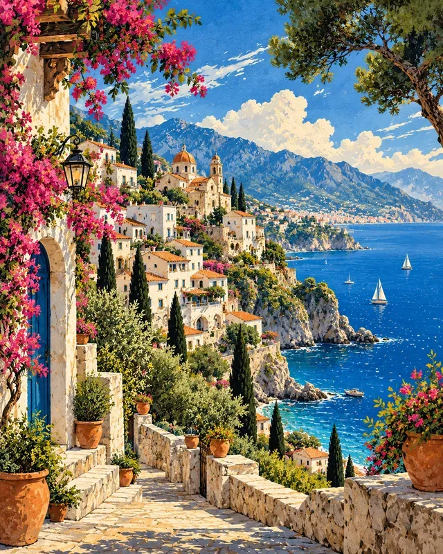 Inkbound Travel Poster Scenes