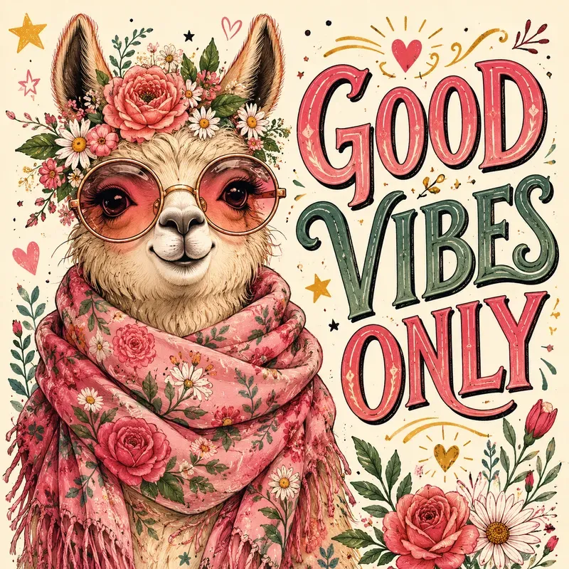 Good Vibes Illustrated Posters
