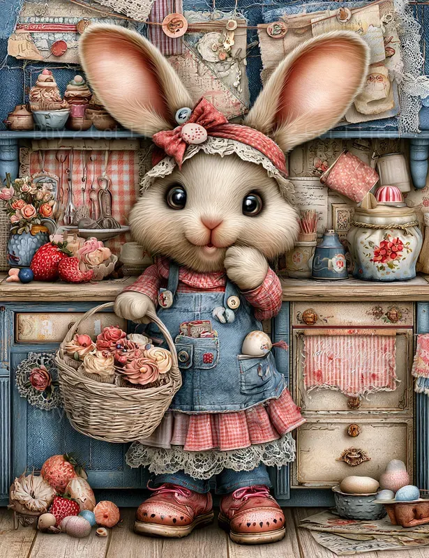 Sweet Denim Baking Girl Junk Journals