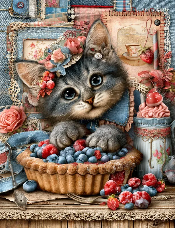 Sweet Denim Baking Girl Junk Journals