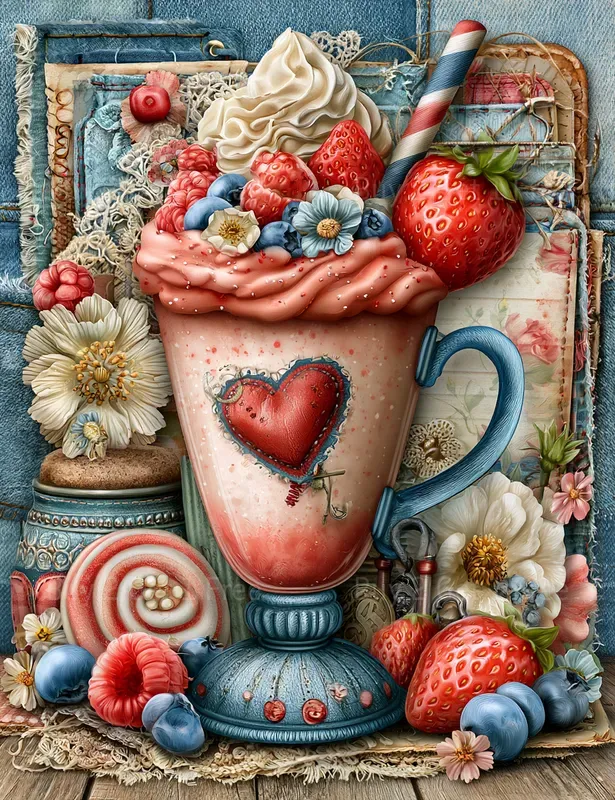 Sweet Denim Baking Girl Junk Journals