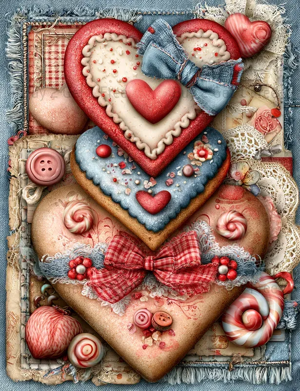 Sweet Denim Baking Girl Junk Journals