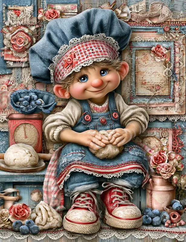 Sweet Denim Baking Girl Junk Journals