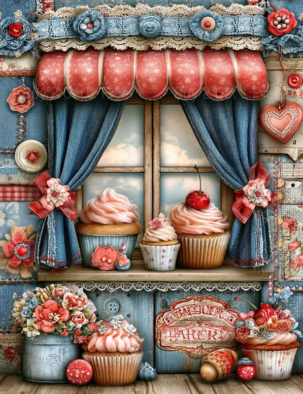 Sweet Denim Baking Girl Junk Journals