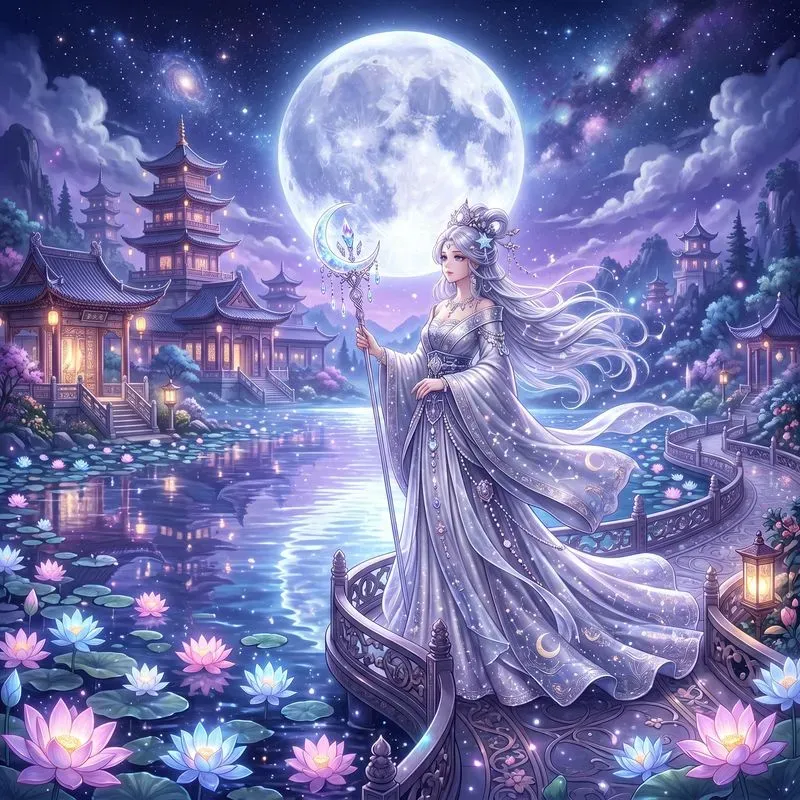 Moonlit Lotus Fantasy Portraits