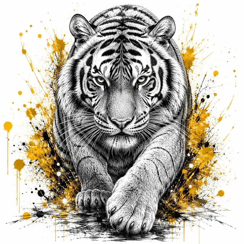 Wildlife Watercolor Ink Art Prints