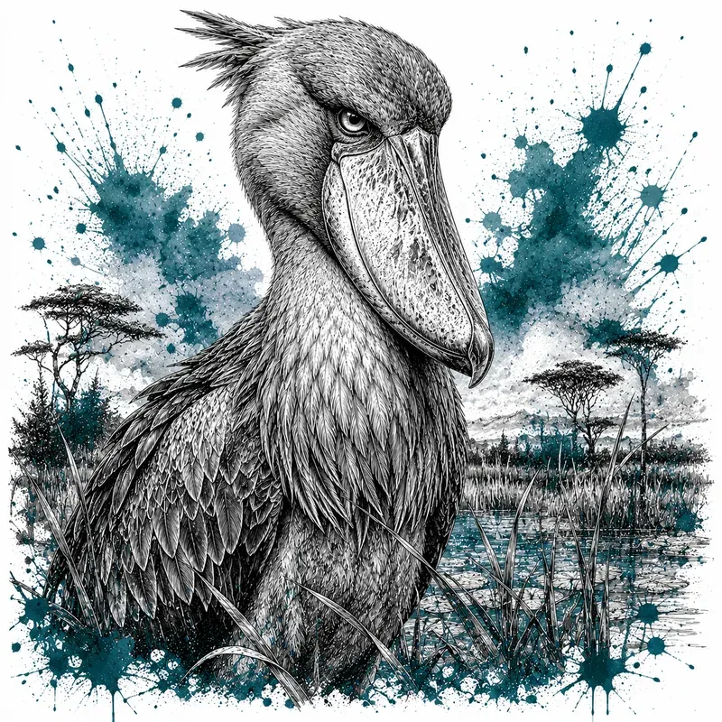 Wildlife Watercolor Ink Art Prints