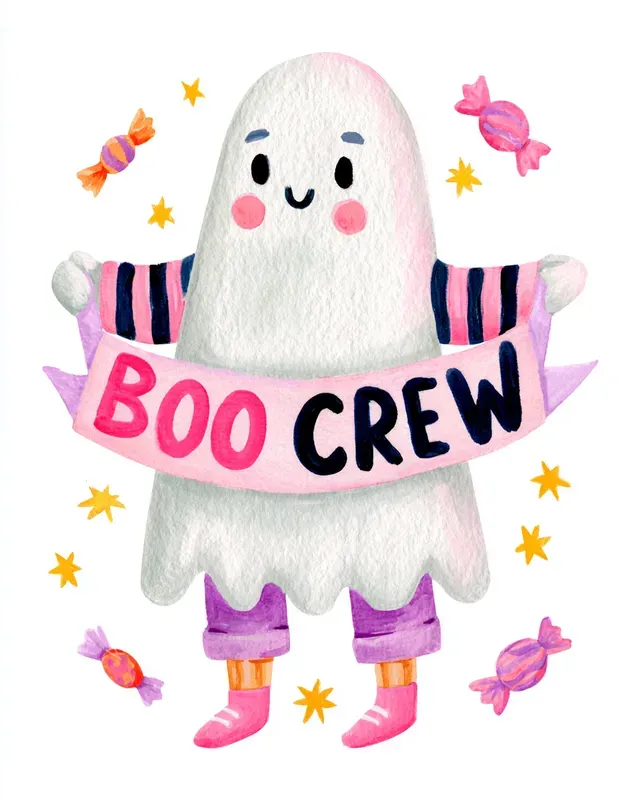 Whimsical Halloween Watercolor Clipart