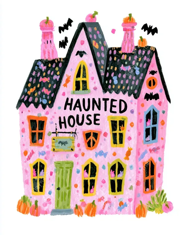 Whimsical Halloween Watercolor Clipart