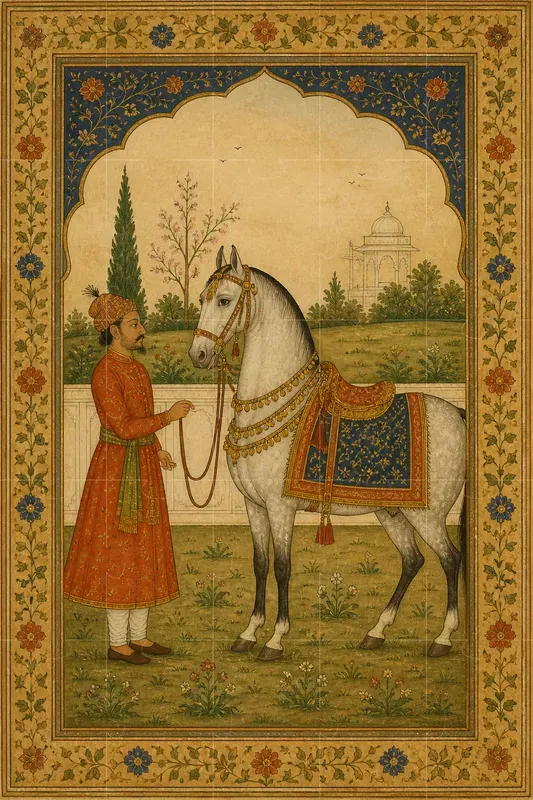 Mughal Style Portrait Art