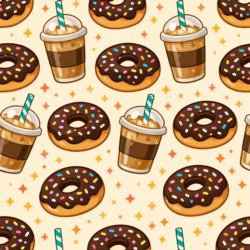 Cute Food Drink Pattern Packs