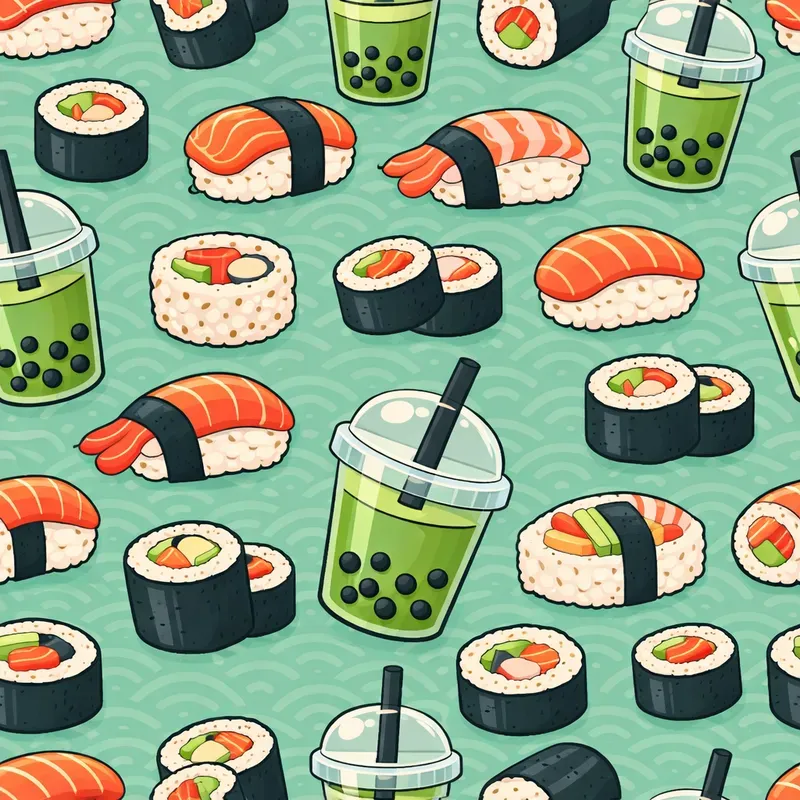Cute Food Drink Pattern Packs