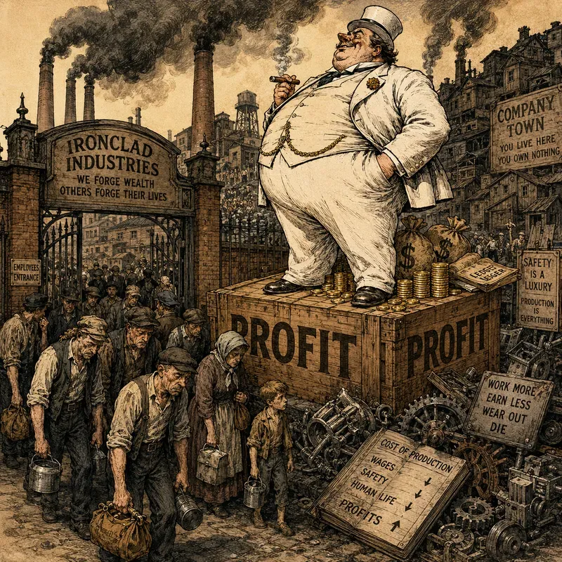 Vintage Satires Of Wealth Power