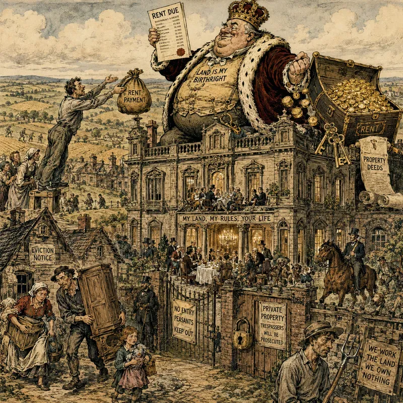 Vintage Satires Of Wealth Power