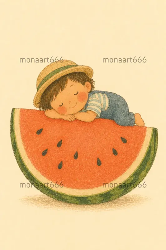 Mediterranean Pastel Naive Illustrations
