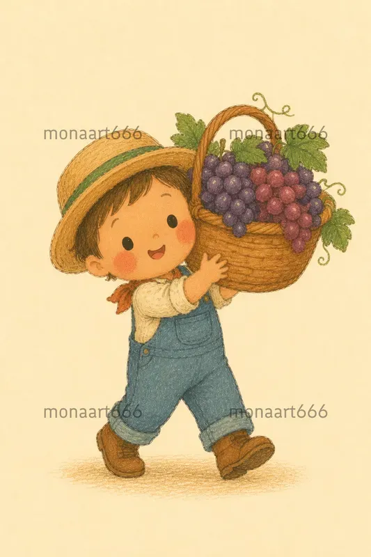 Mediterranean Pastel Naive Illustrations