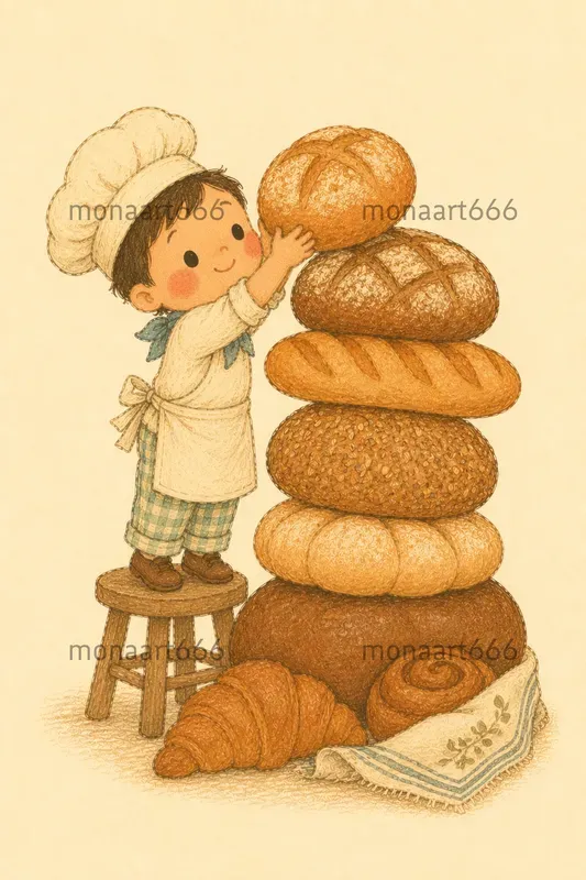 Mediterranean Pastel Naive Illustrations