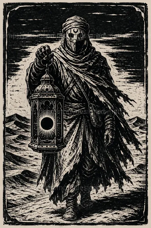 Dark Fantasy Linocut Posters