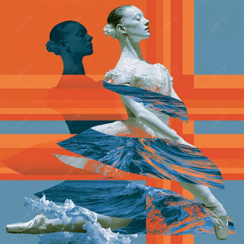 Glitch Geo Colorblock Vapor Editorials