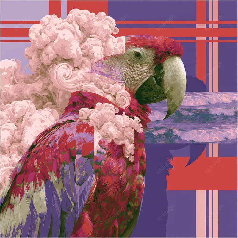 Glitch Geo Colorblock Vapor Editorials